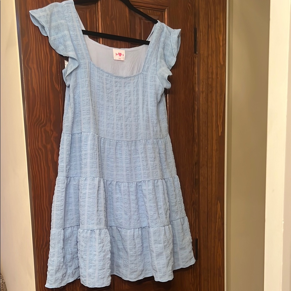 Buddy Love Blue Ruffled Tiered Sundress